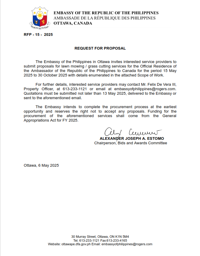 RFP 15 2025