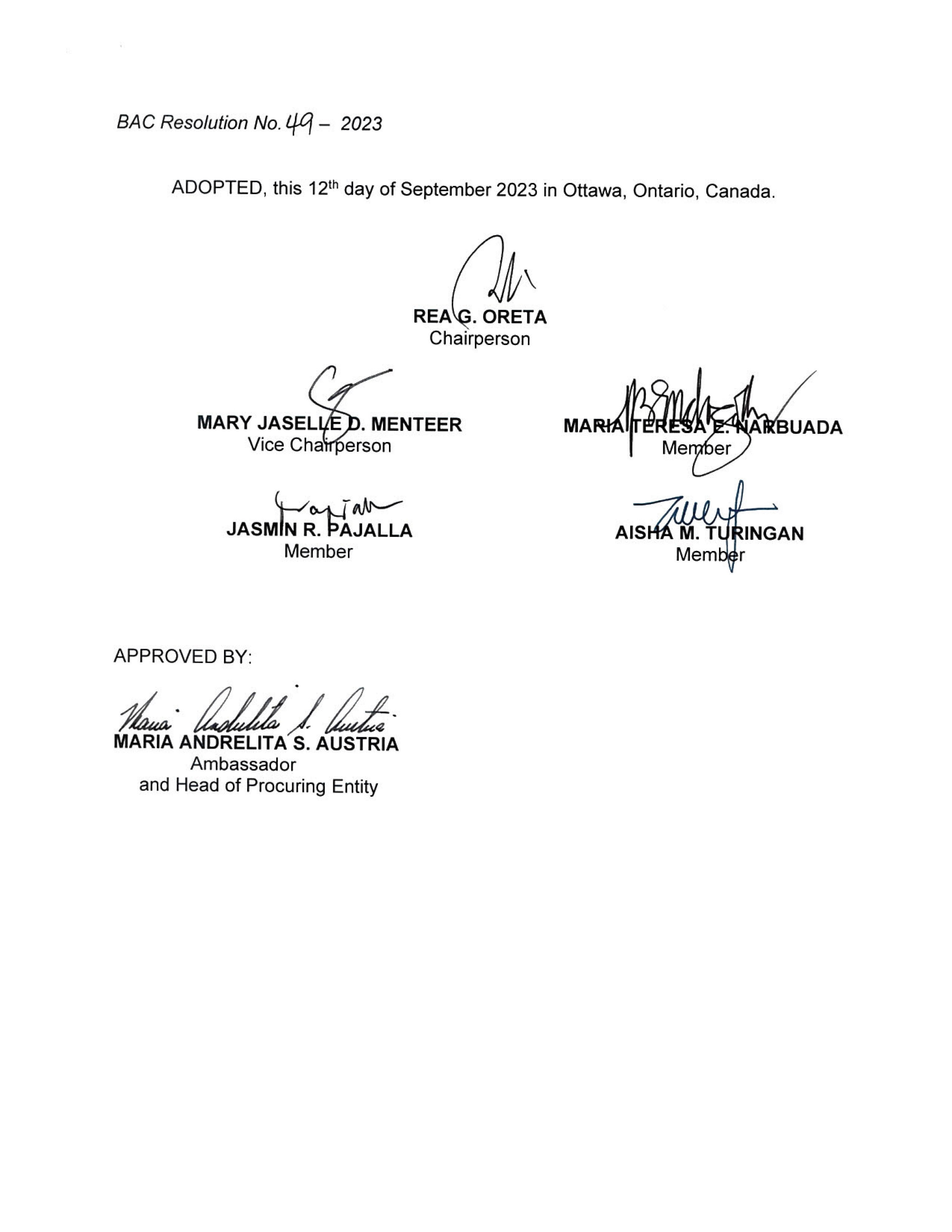 BAC RES 49 2023 Subscription to Virtual Private Server VPS for the Queuing Management System of the Consular Section of the Embassy 002