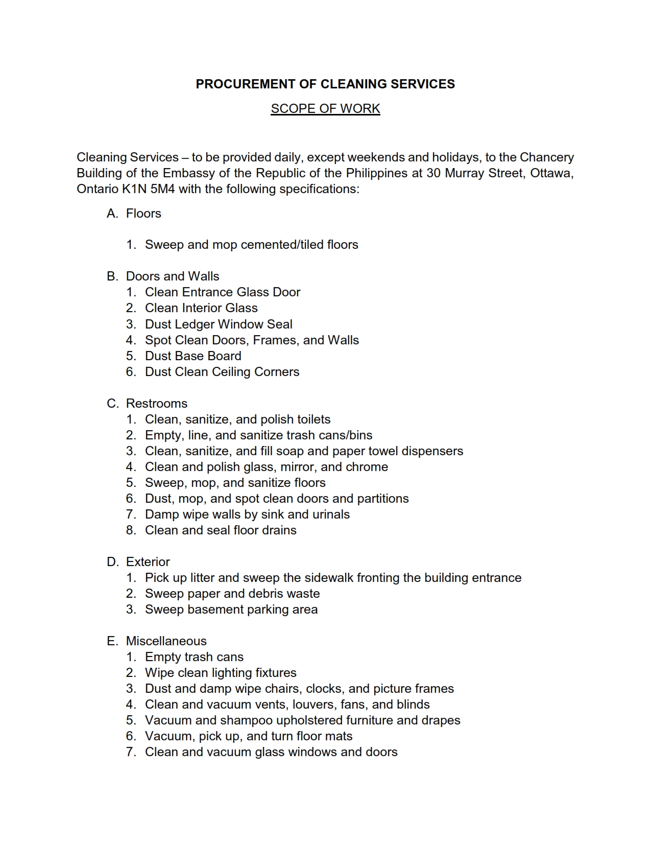 RFP 9 2024 Procurement of Cleaning Services for the Embassy Chancery Building 1 July 31 Dec 2024 002