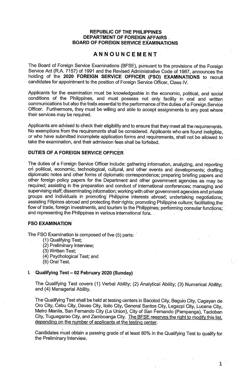 PR 149 1 FSO Announcement