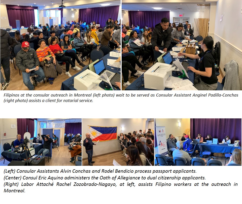 PR 168 Consular Outreach in Montreal 19 20 Oct 2019