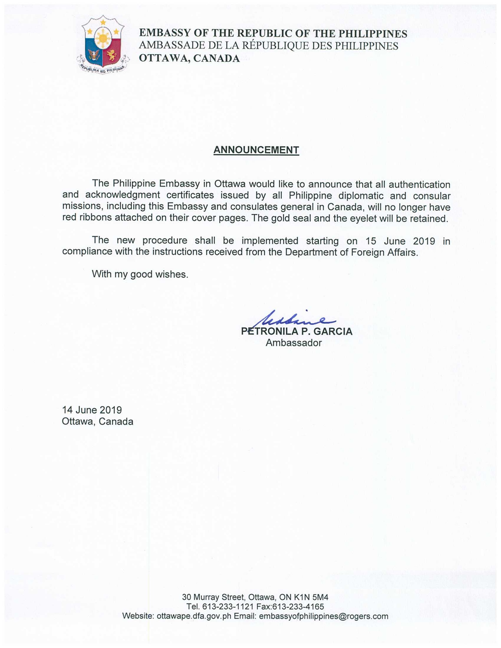 PR 98 Removal of Red Ribbon to all authentication and acknowledgment certificates 001