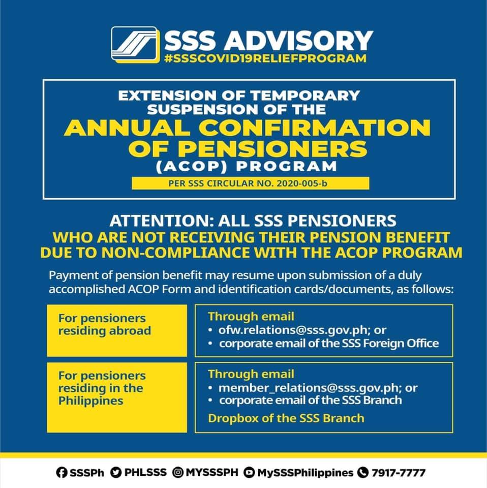 PR 62 1 SSS Extension of Temporary Suspension of ACOP