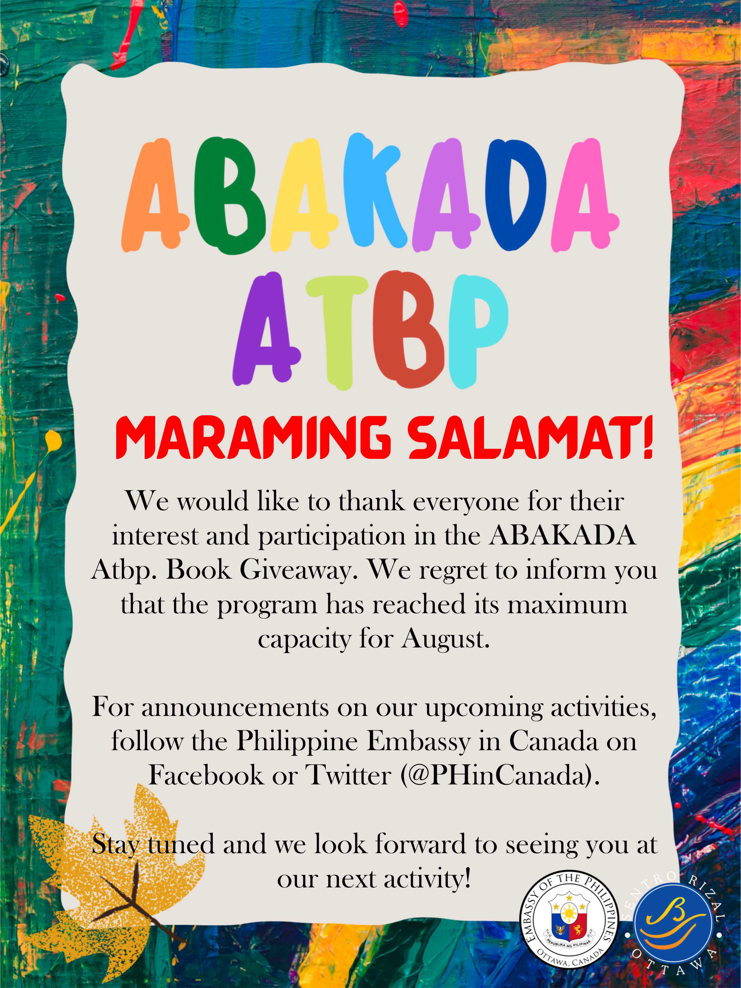 PR 89 ABAKADA Book Giveaway Closed