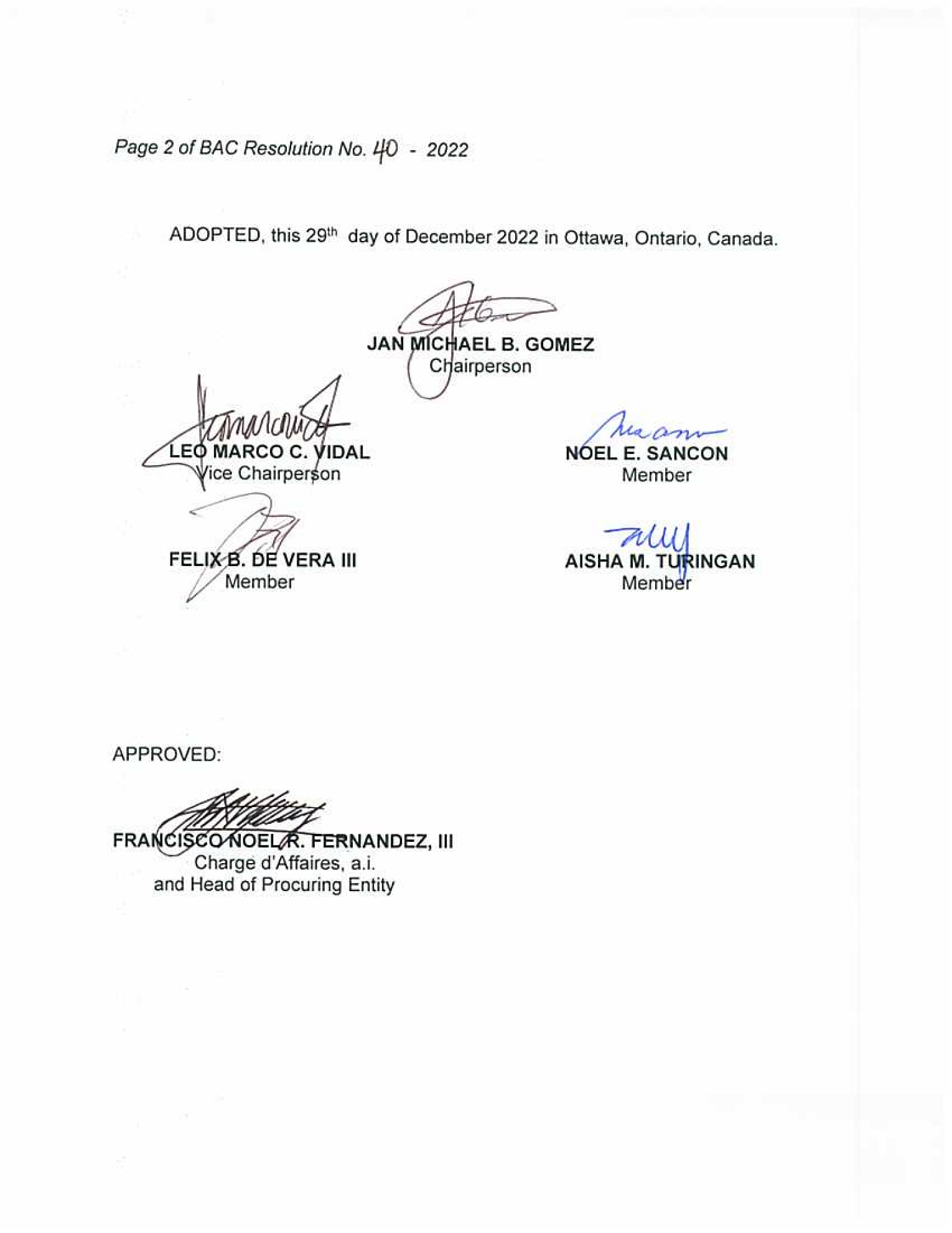 BAC RES 40 2022 Fabrication of Embassy Personnel Wall Marker 002