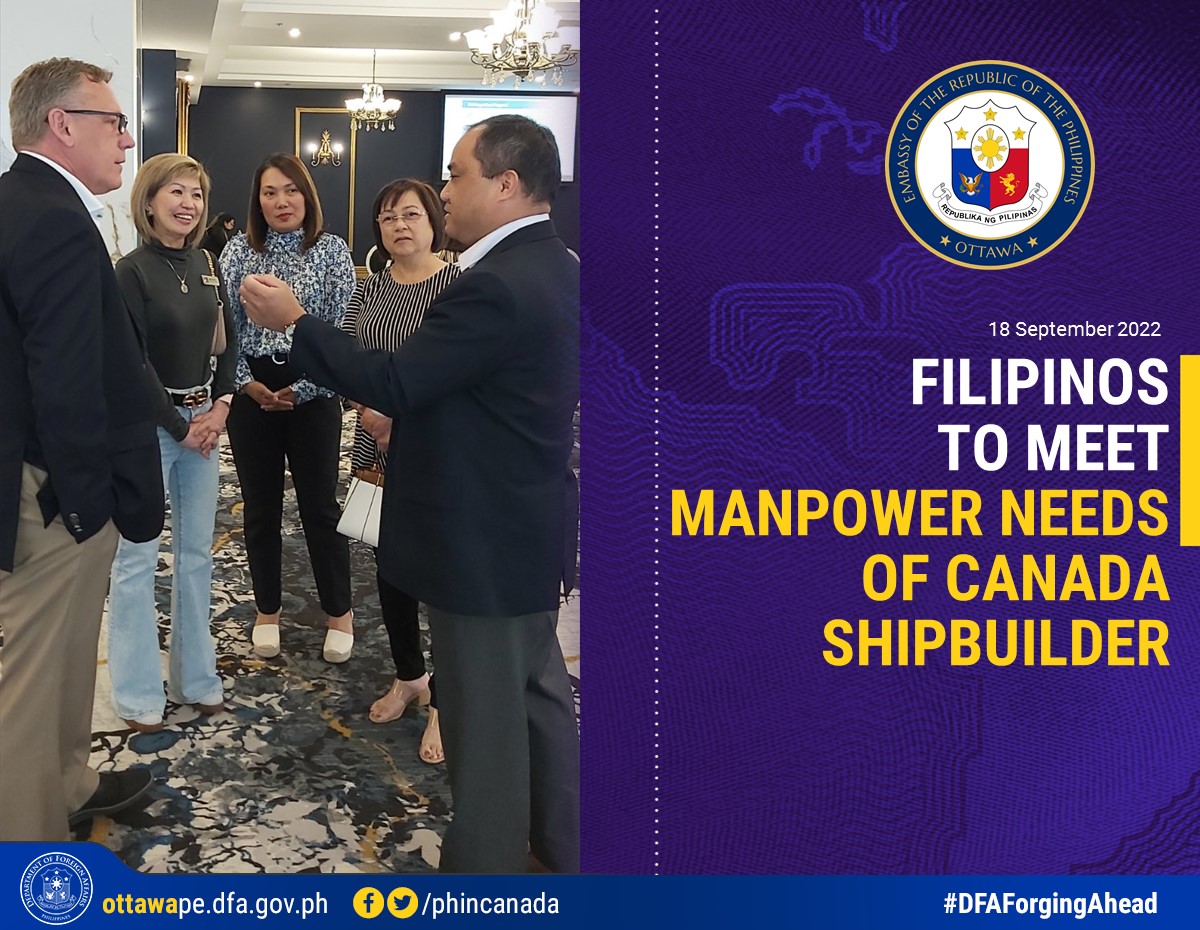 PR 179 2022 Filipinos to Meet Manpower Needs of Canada Shipbuilder 1