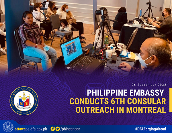 PR 184 2022 Philippine Embassy Conducts 6th Consular Outreach in Montreal PR