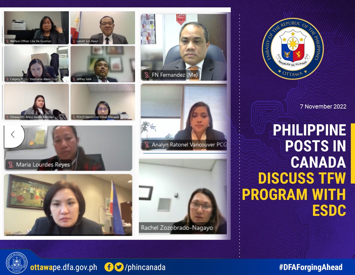 PR 210 2022 Philippine Posts in Canada Discuss TFW Program with ESDC PR