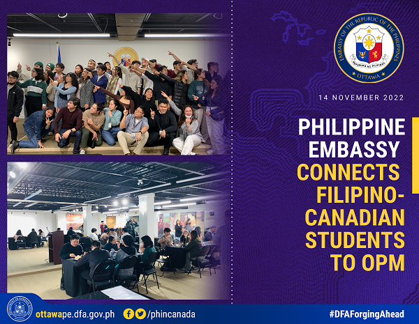 PR 216 2022 Philippine Embassy Connects Filipino Canadian Students to OPM