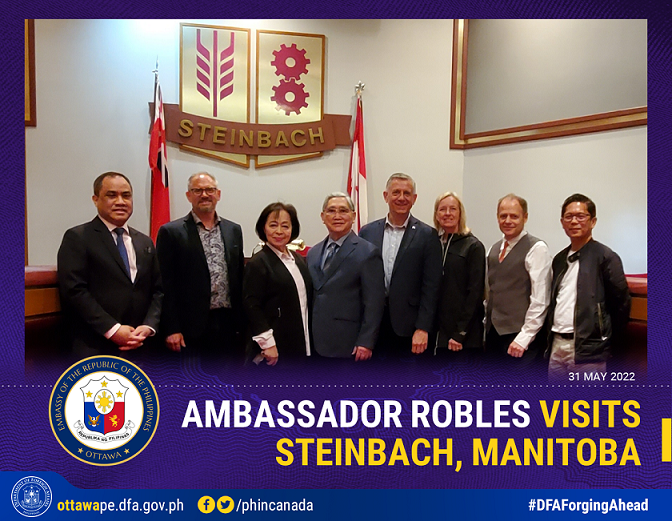 PR 87 2022 Ambassasdor Robels Visits Steinbach Manitoba