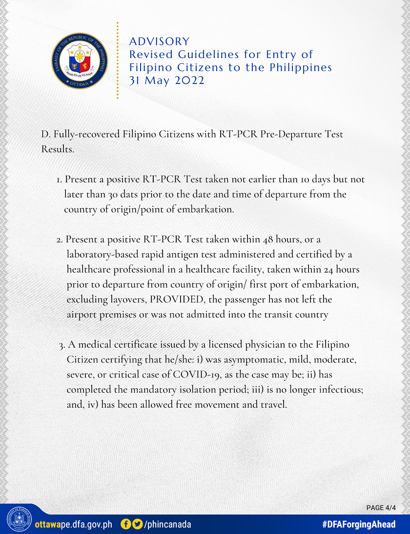 4 PR 89 2022 ADVISORY Revised Guidelines for Entry of Filipino Citizens to the Phil
