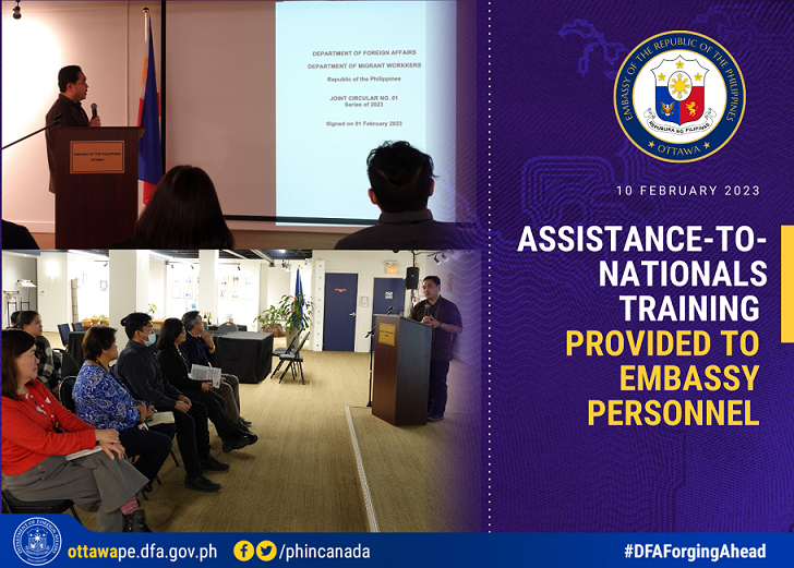 PR 11 2023 Assistance To Nationals Training Provided to Embassy Personnel