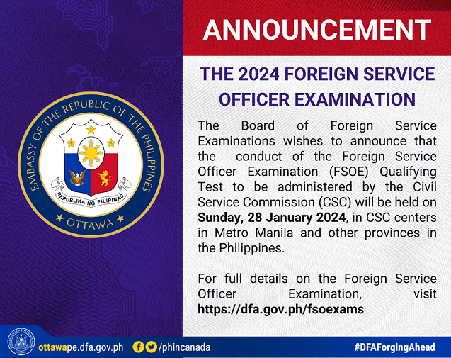 PR 146 2023 2024 Foreign Service Officer Examination