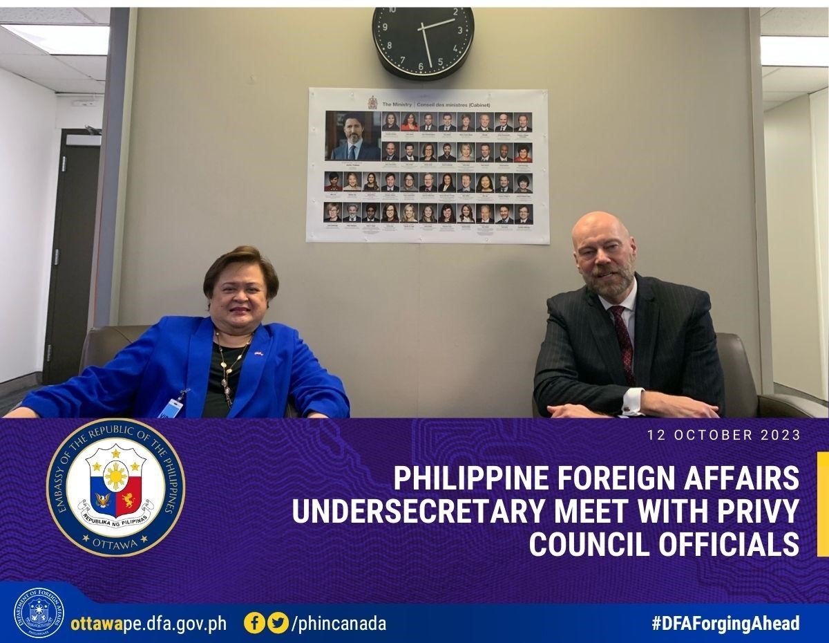PR 177 2023 PH Foreign Affairs Undersecretary Meet with Privy Council Officials