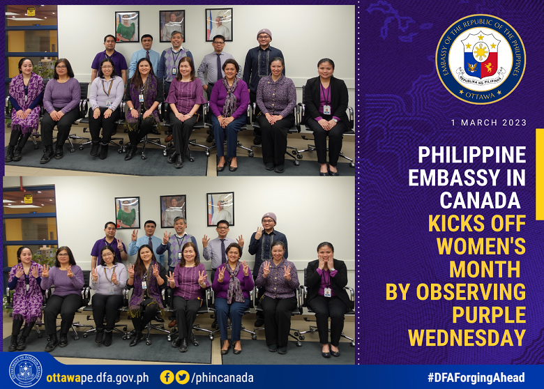 PR 20 2023rev Philippine Embassy in Canada Observes Wednesday for Womens Month