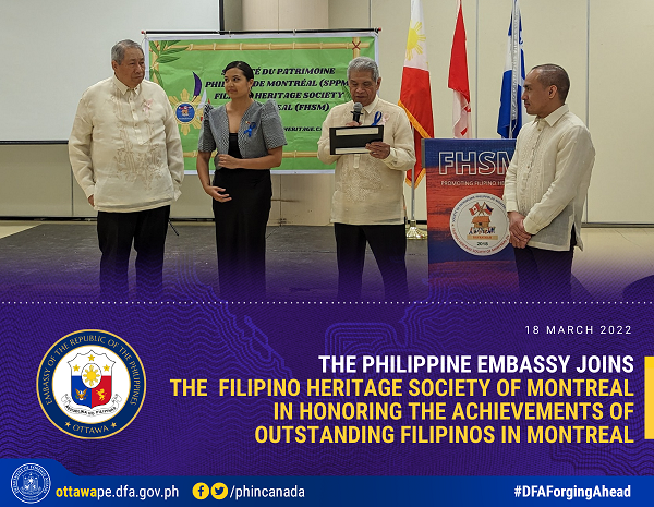 PR 25 2023 Philippine Embassy Joins in Honoring Outstanding Filipinos in Montreal