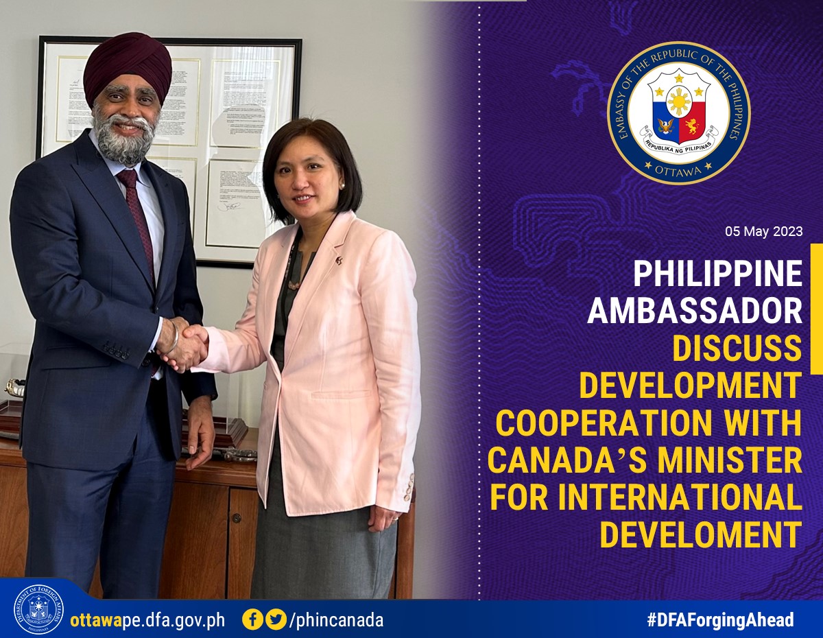 PR 48 2023 w PH Ambassador Austria and Minister Sajjan