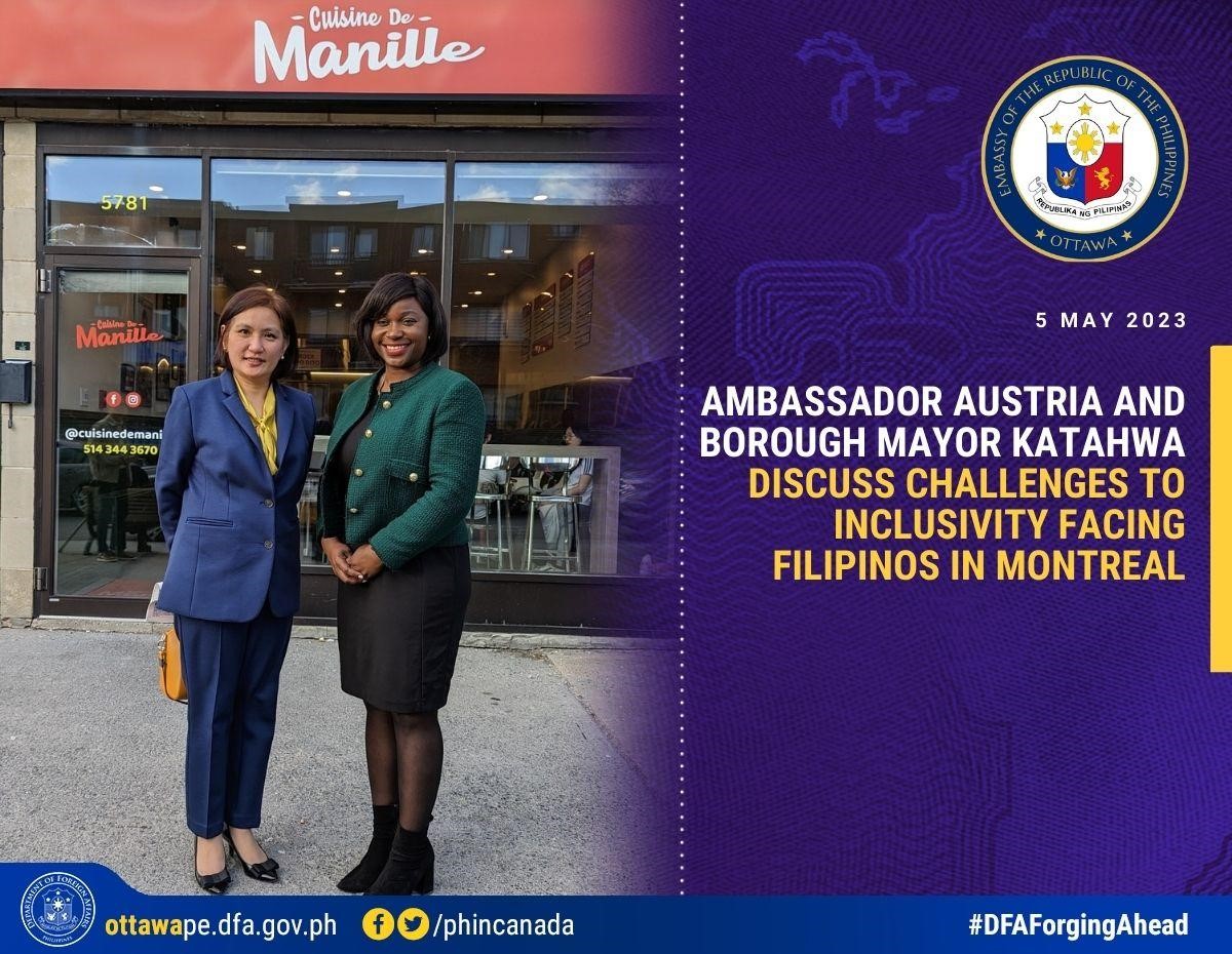 PR 50 2023 Ph Embassy Meets with Borough Mayor Gracia Kasoki Katahwa