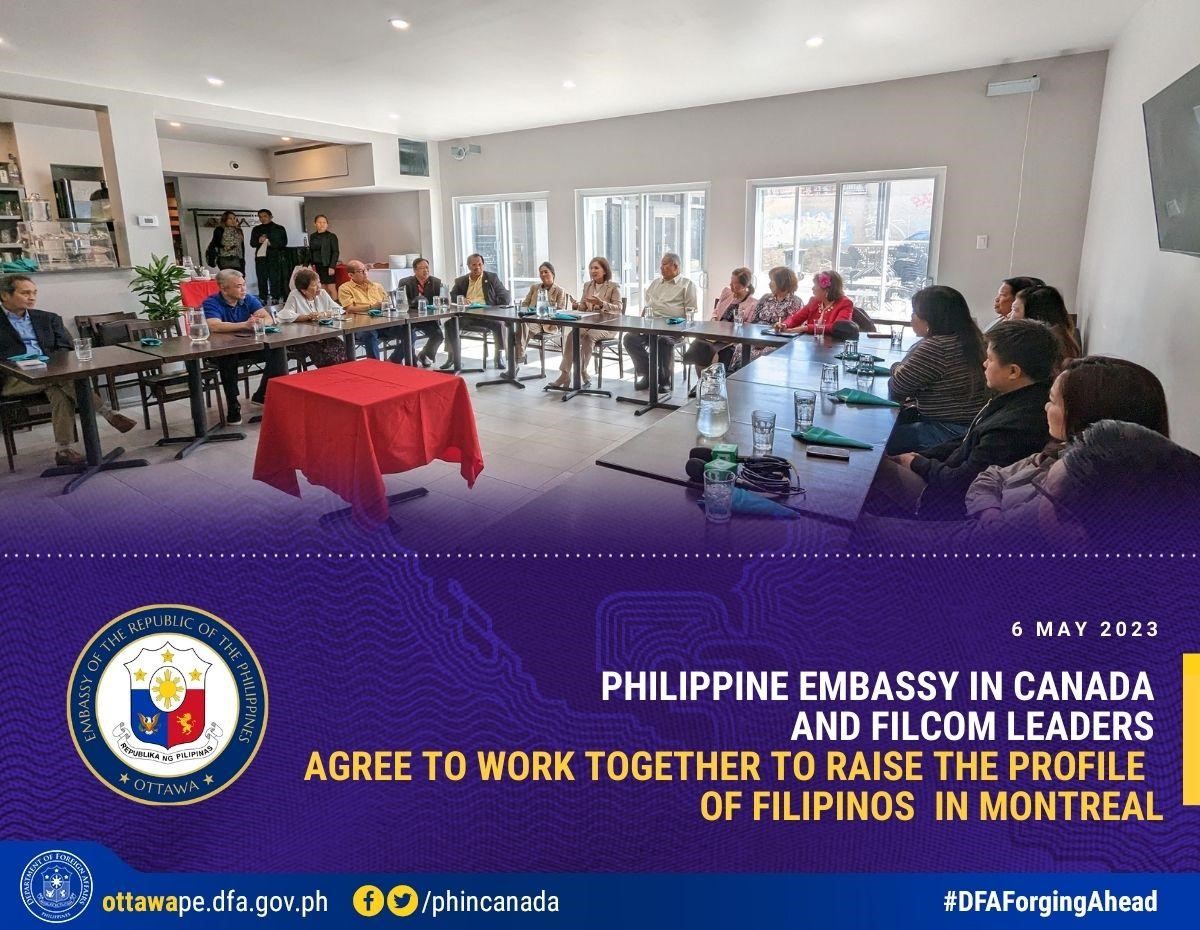 PR 52 2023 PH Embassy Organizes Kapihan sa Montreal Invites Filipino Community Organization Leaders