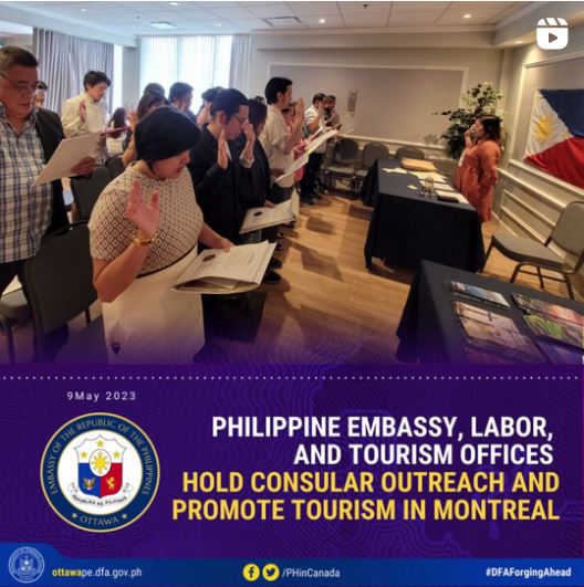 PR 53 2023 w Philippine Embassy holds consular outreach in Montreal Quebec on 6 8 May 2023