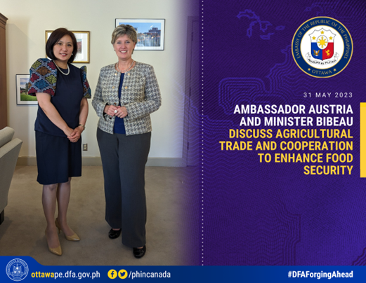 PR 69 2023 PH Ambassador Meets with Canadas Minister for Agriculture and Agri Food Canada