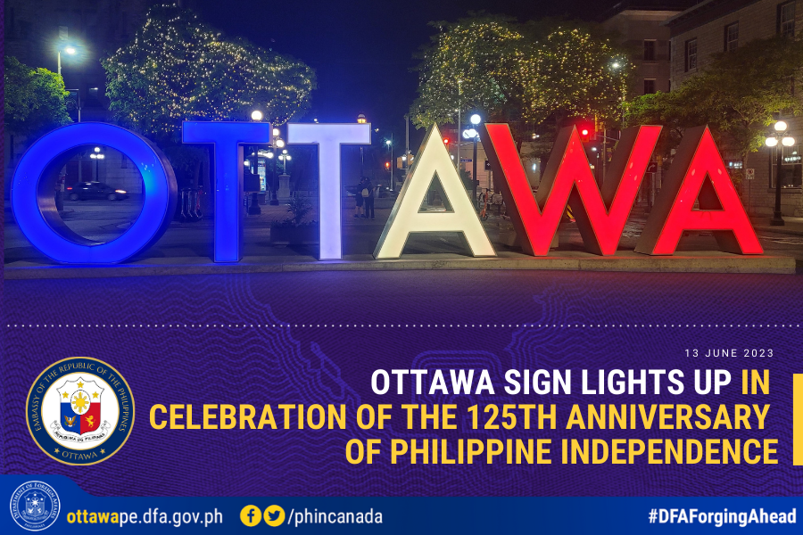 PR 76 2023 Ottawa Sign Lights Up in Celebration of the 125th Anniversary of PID