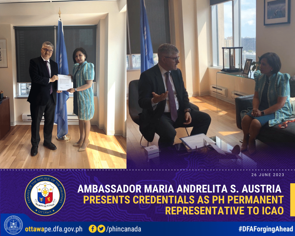 PR 95 2023 Amb. Austria Presents Credentials as PH Permanent Representative to ICAO