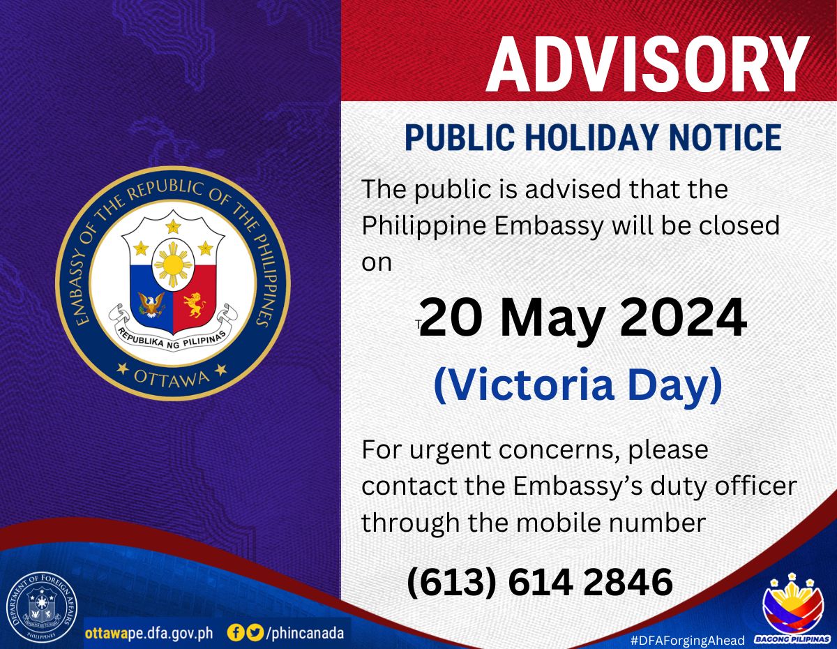 Advisory No. 4 2024 Holiday Advisory 20 May 2024