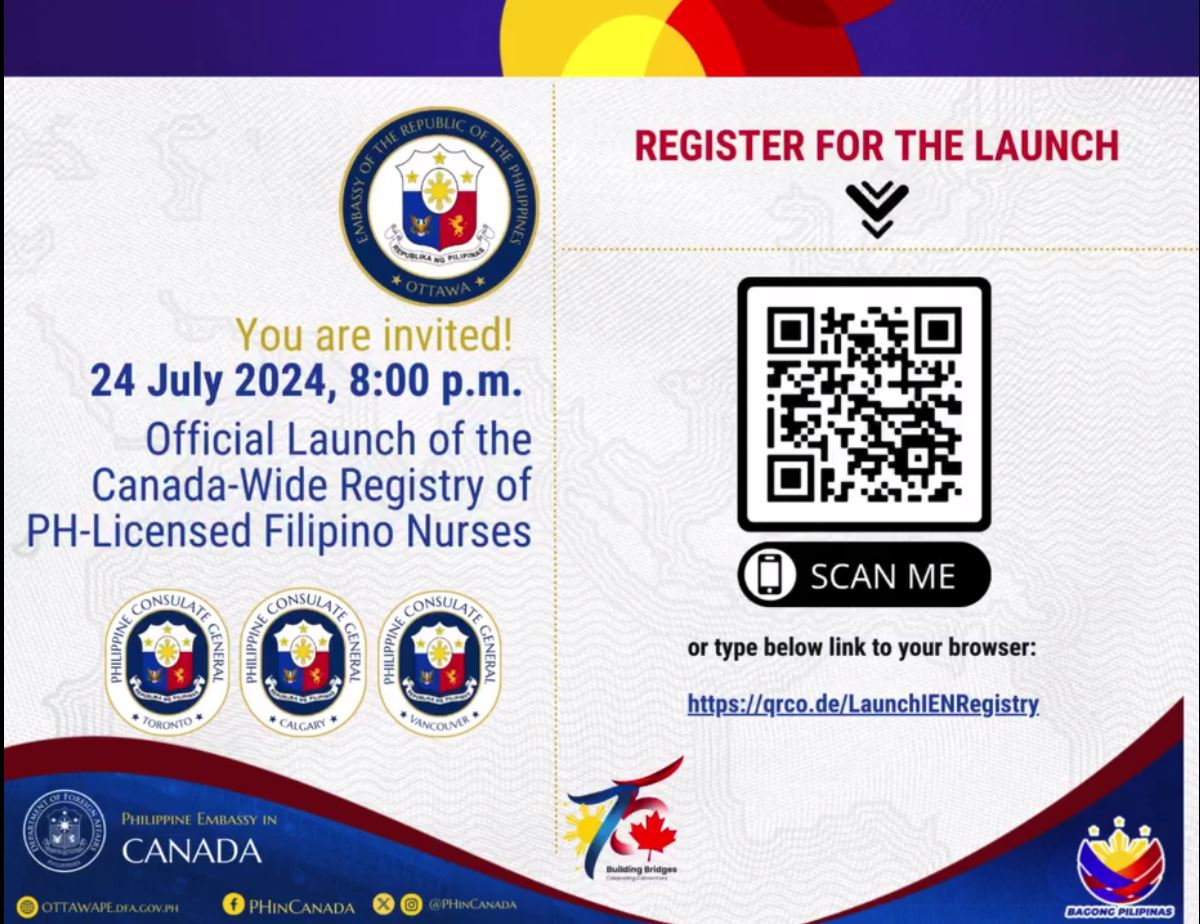 PR 89 2024 Launch of the Canada wide Registry of Filipino Nurses