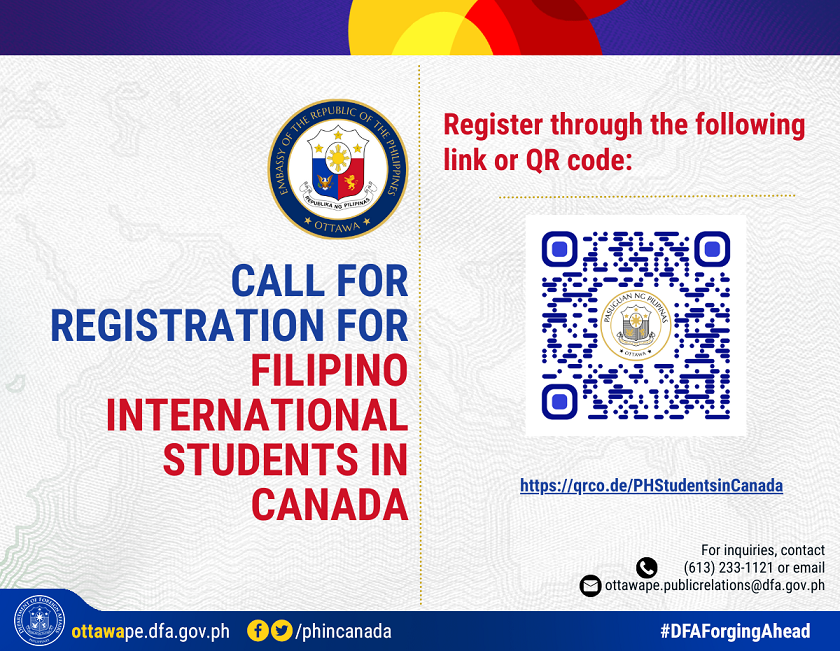 PR 9 2024 Call for Registration for Filipino International Students in Canada