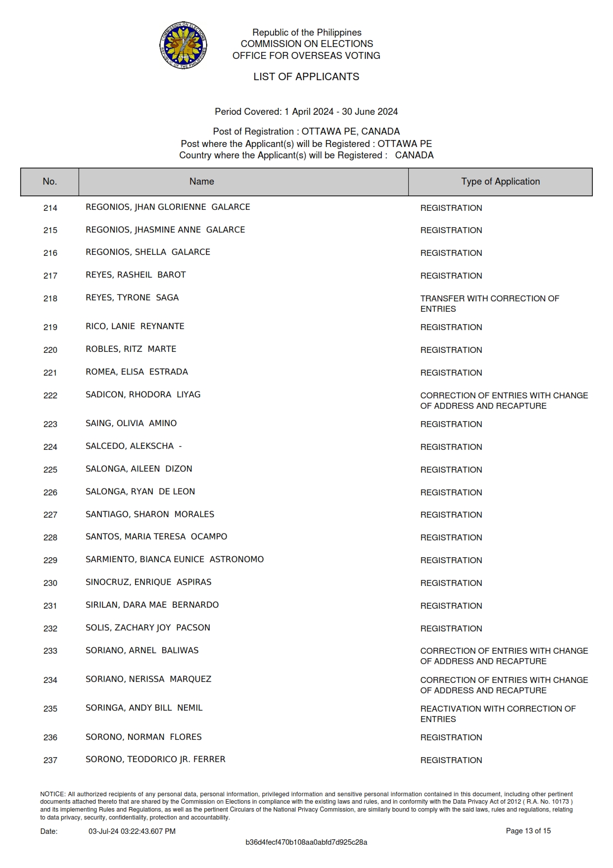 PR 91 2024 Notice of RERB Hearing 15 July 2024 014