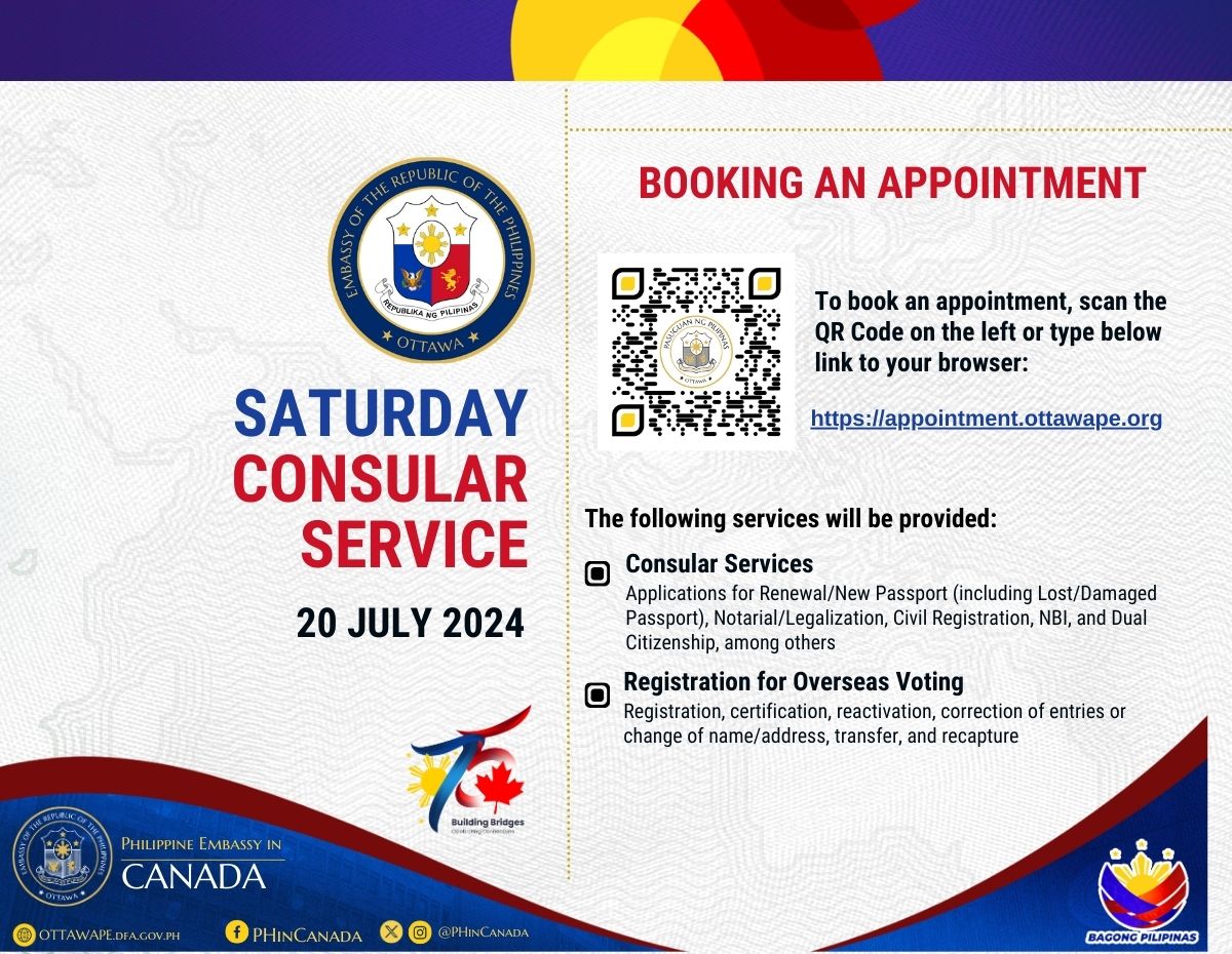 PR 93 2024 ANNOUNCEMENT Saturday Consular Service 20 July 2024